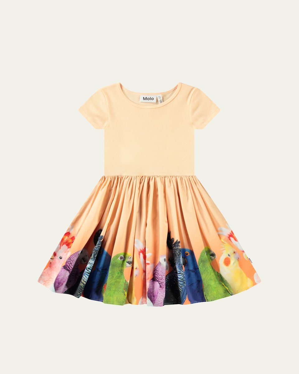 Girl's Cissa Graphic Combo Dress, Size 3T